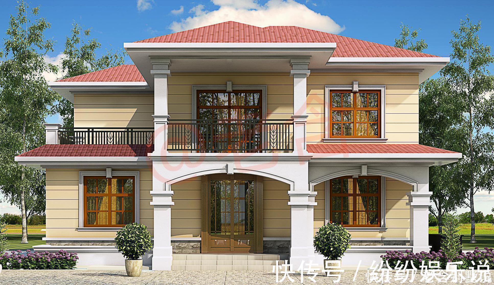 平面图|想回农村盖二层别墅的朋友该选怎样的造型,这两套中会有你满意的