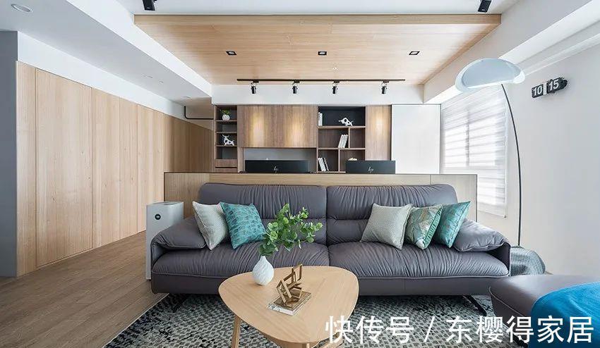 白多|套内86平三居室，装修简单但不俗气，借客厅凭白多增加了一个书房