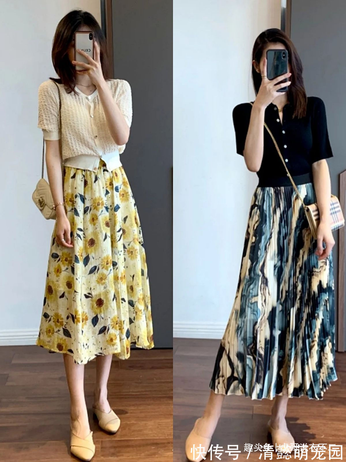 单品|这才是40岁女人必须会的夏日打扮，“针织衫+半裙”，照着穿真美