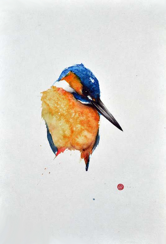 水彩艺@水彩艺术家卡尔·马尔滕斯画的鸟,惟妙惟肖!