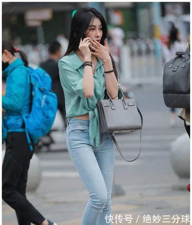 高人|高人美女，穿着紧身牛仔裤，长腿太惹眼，气质超凡