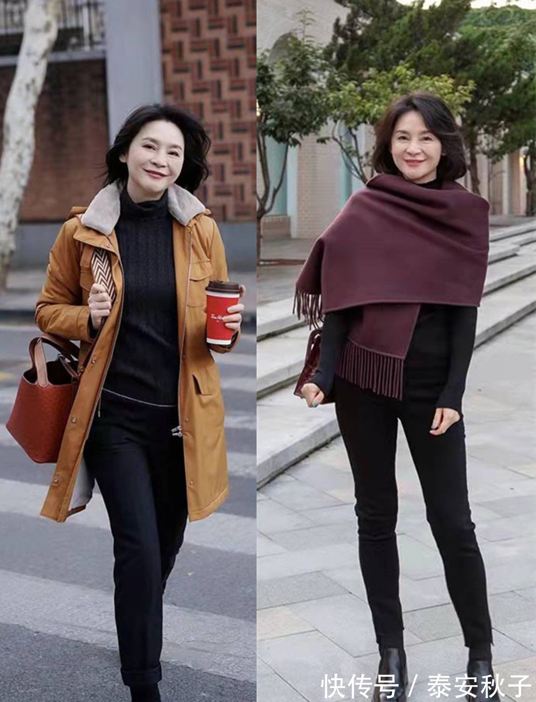 女人|“羊毛衫+半裙/裤”太美了!50、60岁女人过年这样穿:显高级女人味