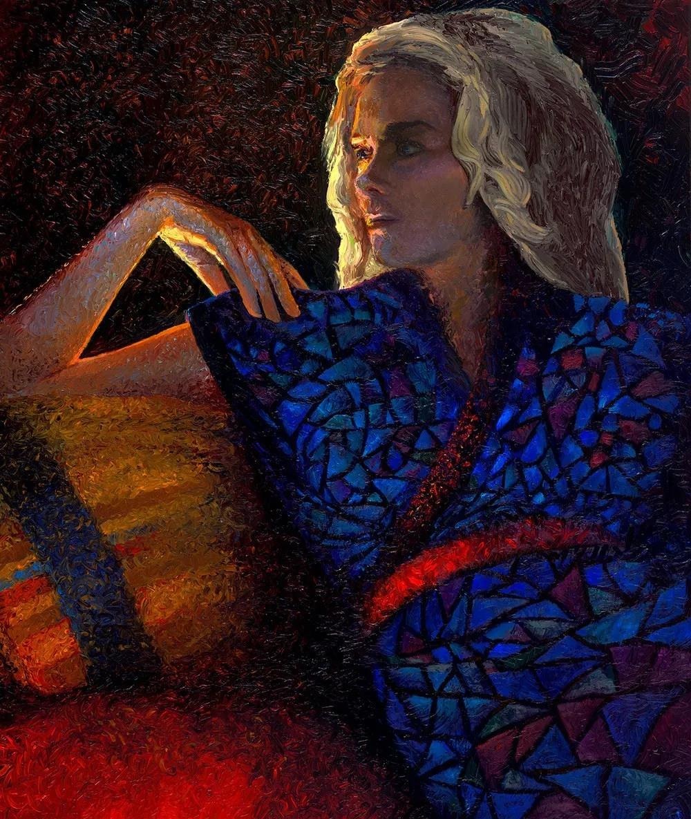 色彩斑斓@这个画家“有点冷”,她用颜料触摸这个色彩斑斓的世界