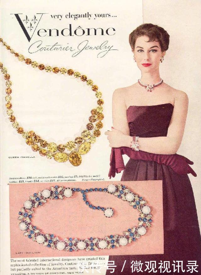 优雅|上游时尚|上世纪的珠宝海报,延续着时光的璀璨优雅