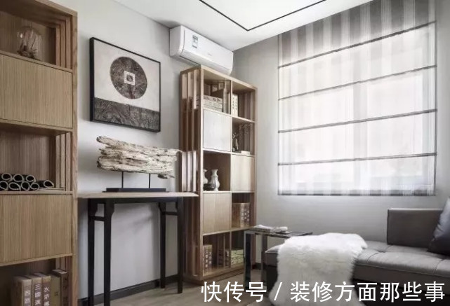 中式|126平卧室黑白灰的中式禅意格调，效果独特而又舒适端庄