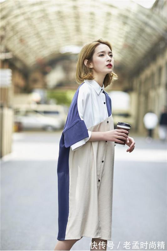 棉麻 还在穿短款衬衫就过时了,现在流行时髦衬衫裙,显瘦也显女人味