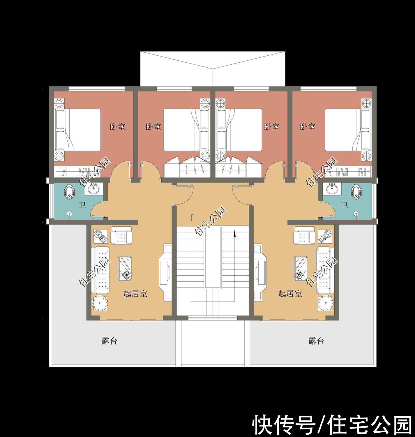 建筑面积|2021年就建这10套别墅吧，双拼设计太绝了，尤其是第6套特别实用