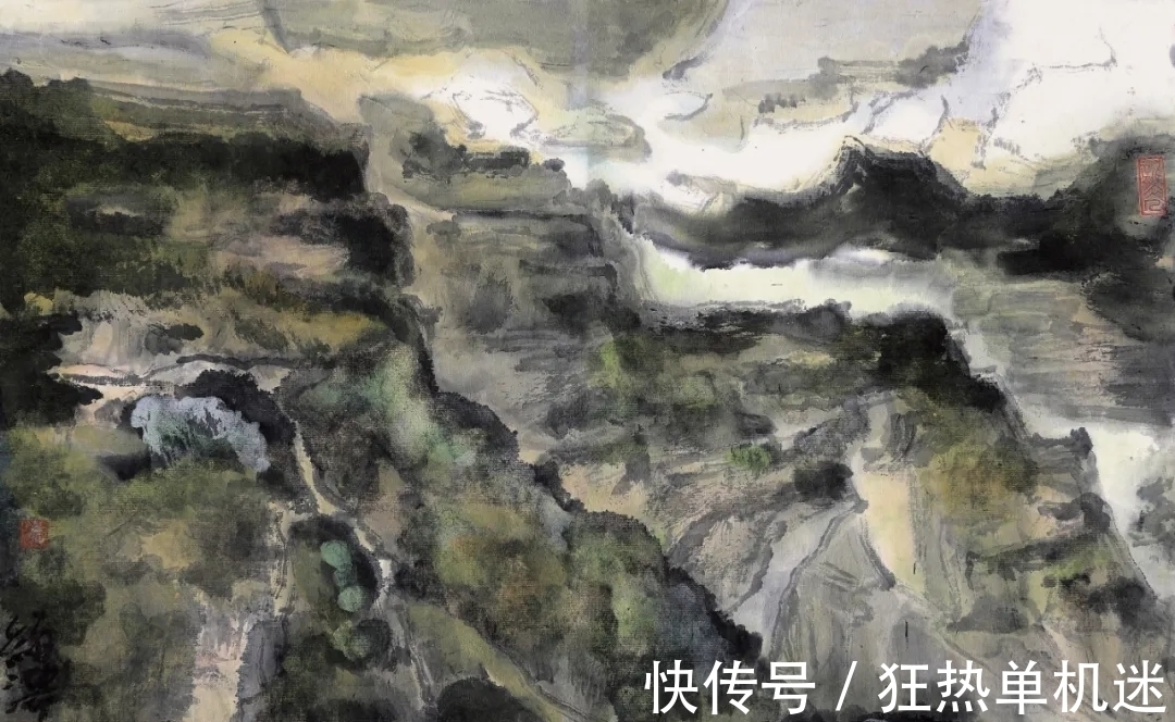 水墨山水画$李绪洪水墨山水画