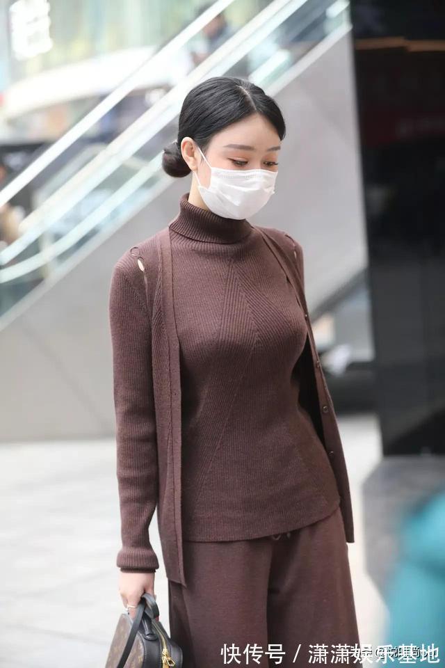 咖啡|咖啡色针织品配上咖啡直筒裤,做最端庄贤淑的素人女子!