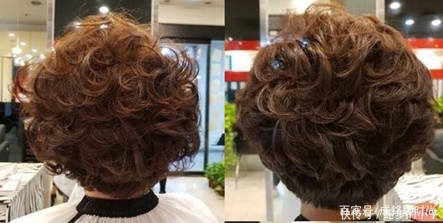 烫发|60岁头发少怎么烫发减龄又显发量多试试棕色小卷发，时髦又养眼
