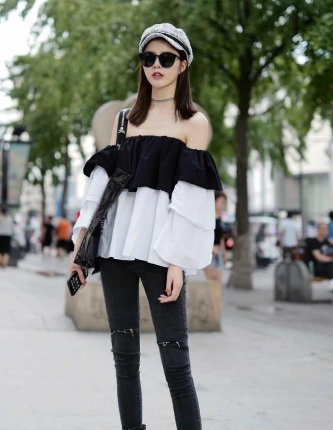 小姐姐|美女身穿T恤搭配白色长裙,时髦的减龄装,很有少女感