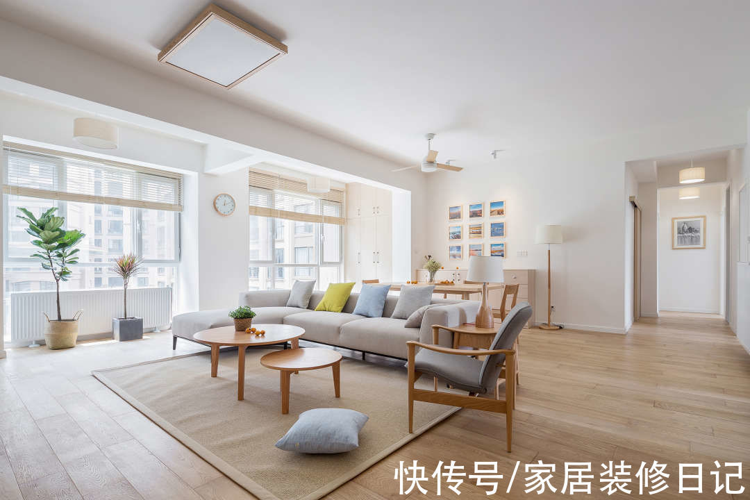 窗帘|明明只有110平,一个最理想的横厅圈粉加分了,住进去就不想出来