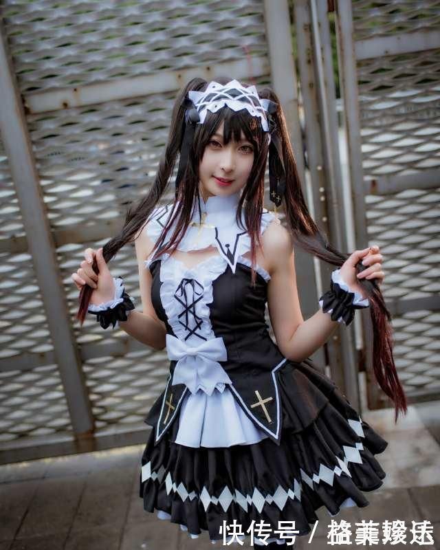 cospl时崎狂三的cosplay，配“黑丝”女仆装的狂三只让人想把她抱回家