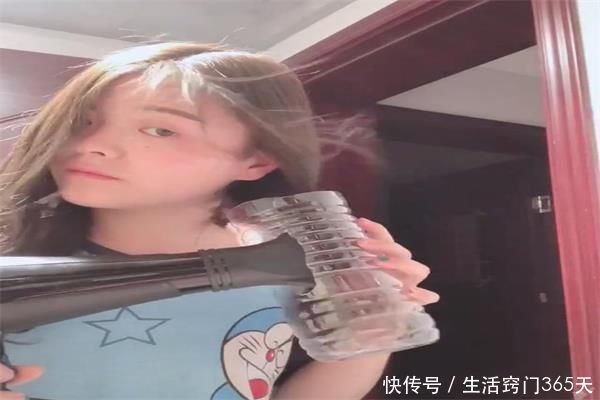 理发店|卷发难打理怎么办?只要一个塑料瓶自制卷发,不用花钱去理发店了