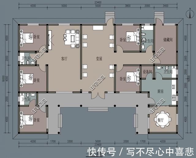 小知识|给农村父母盖养老房,这10套小平层真心不错,神龛堂屋火炕全都有