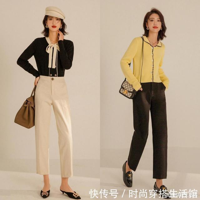 紧身 别穿牛仔裤了,2022年流行这4条裤子,温暖又显瘦,真的太时髦了