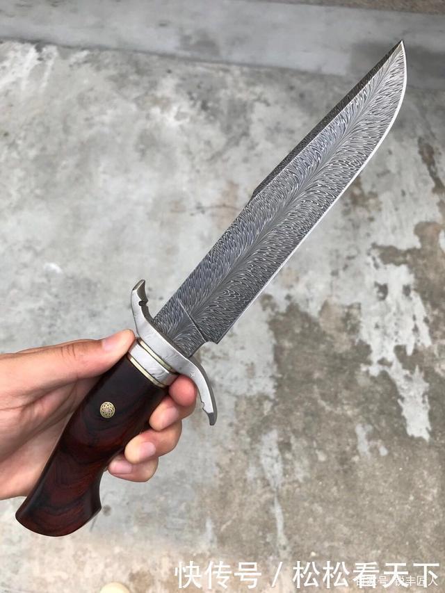 a7306|鉴赏,羽毛手工大马士革钢博伊