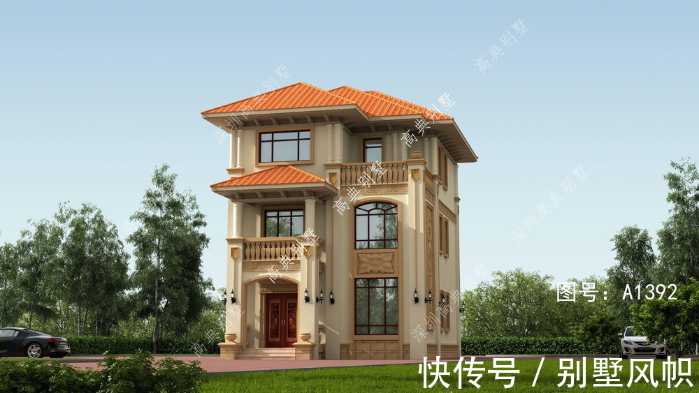 别墅|这款三层欧式别墅,别墅盖的好,日子开开心心。