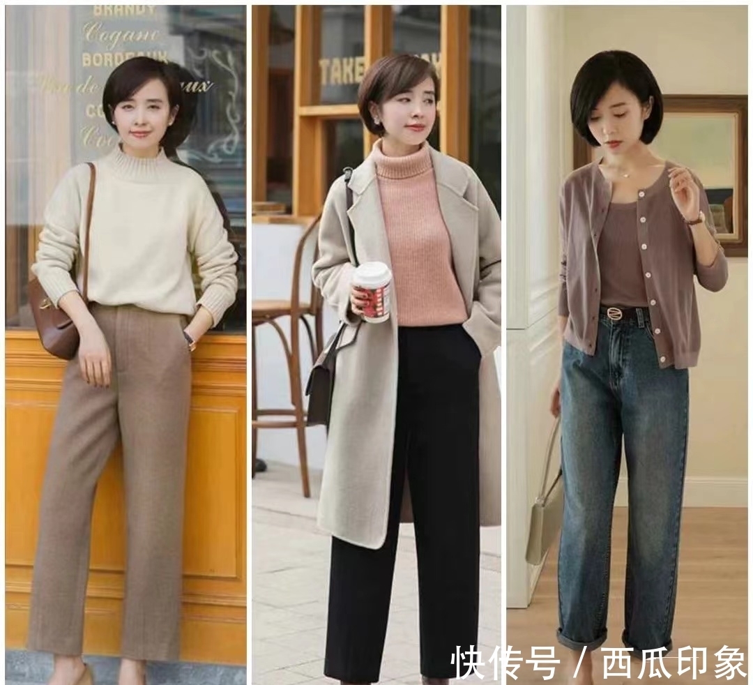 直筒裙 18组针织衫穿搭,属于早春节的美好,温柔女人都爱穿,真挺美
