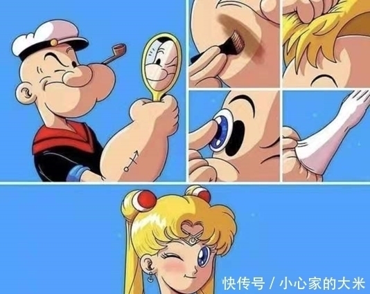 cospl动漫角色也玩Cosplay?还不如说毁童年,大力水手变成月野兔