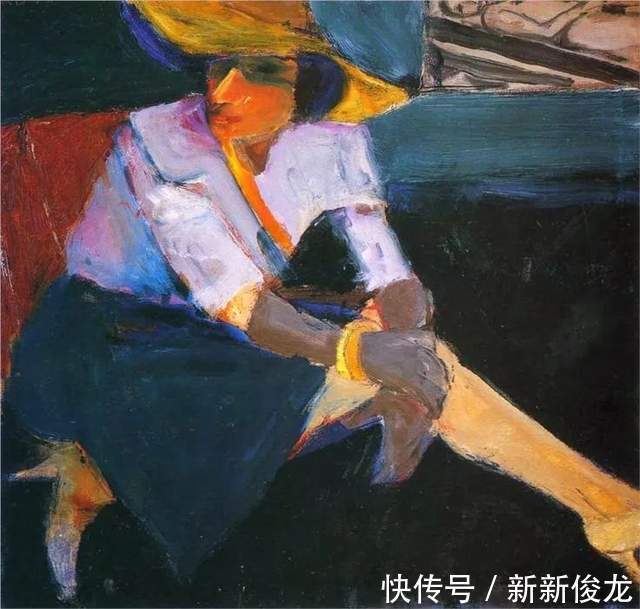 画家@她以生动、动感和现代的笔触,描绘画面