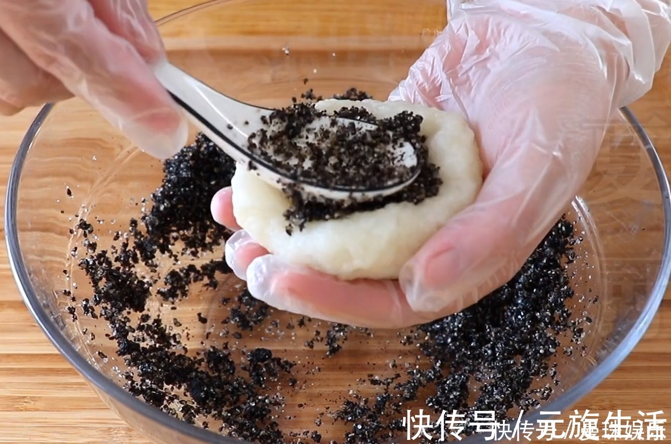 馅料|手工糯米糍粑糕南方特色做法,红糖流心馅,香甜软糯,简单易学