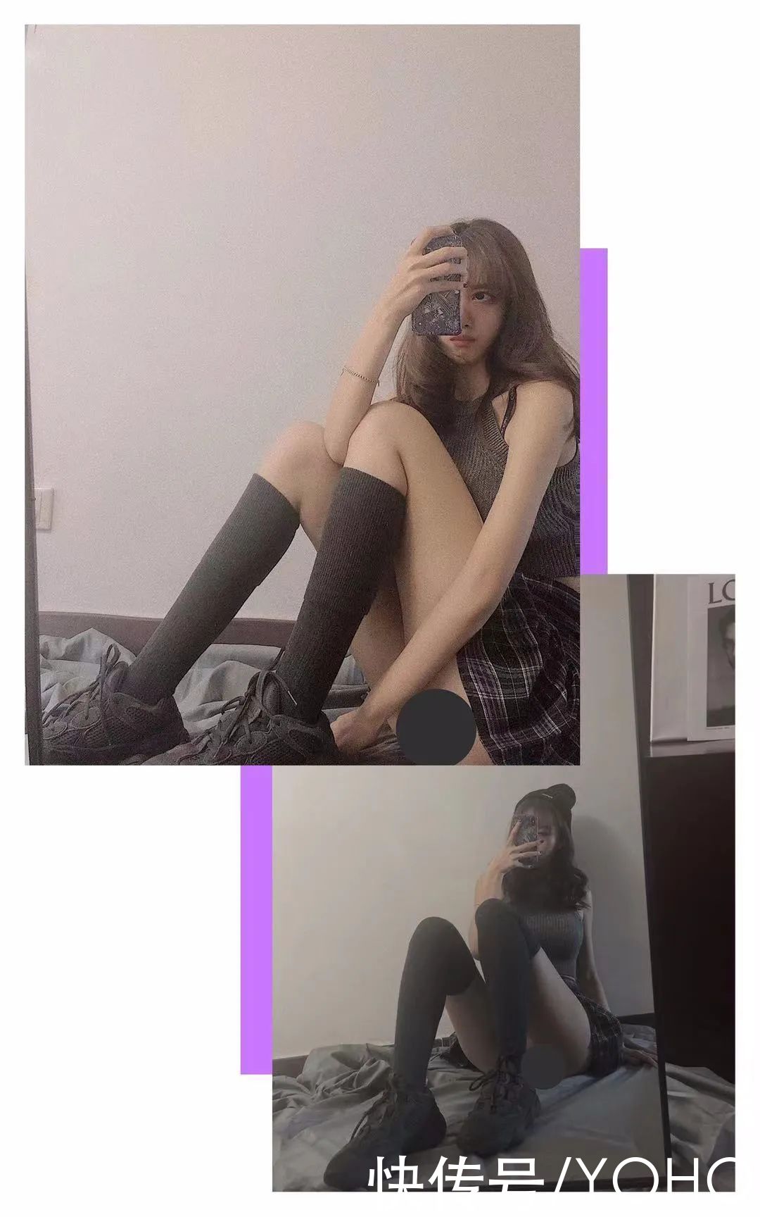 球鞋|短裙配球鞋和丝袜搭高跟哪个更顶？性感辣妹一次性满足你两个愿望