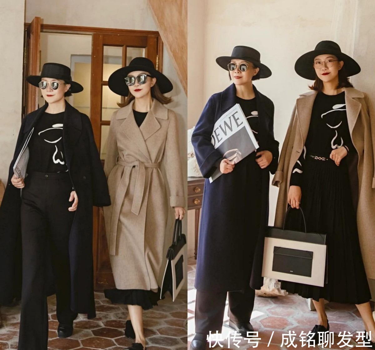 小黑裤|适合五六十岁女人的穿搭,叫“长大衣+小黑裤”,简约大气又时尚