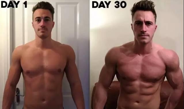 俯卧撑|每天300个俯卧撑，坚持一个月，却练成了这样……