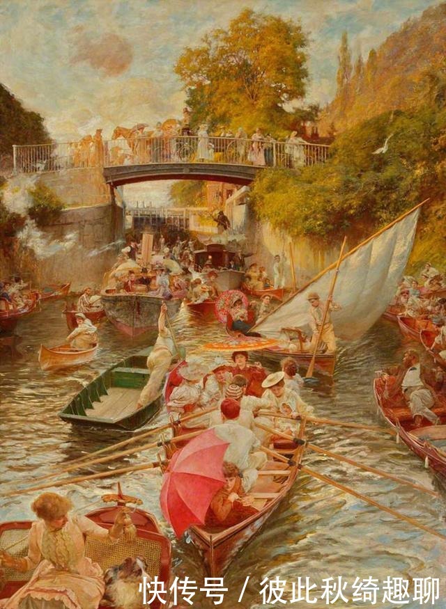 风景|油画风景:泰晤士河上的七个划船场景,有诗情有画意