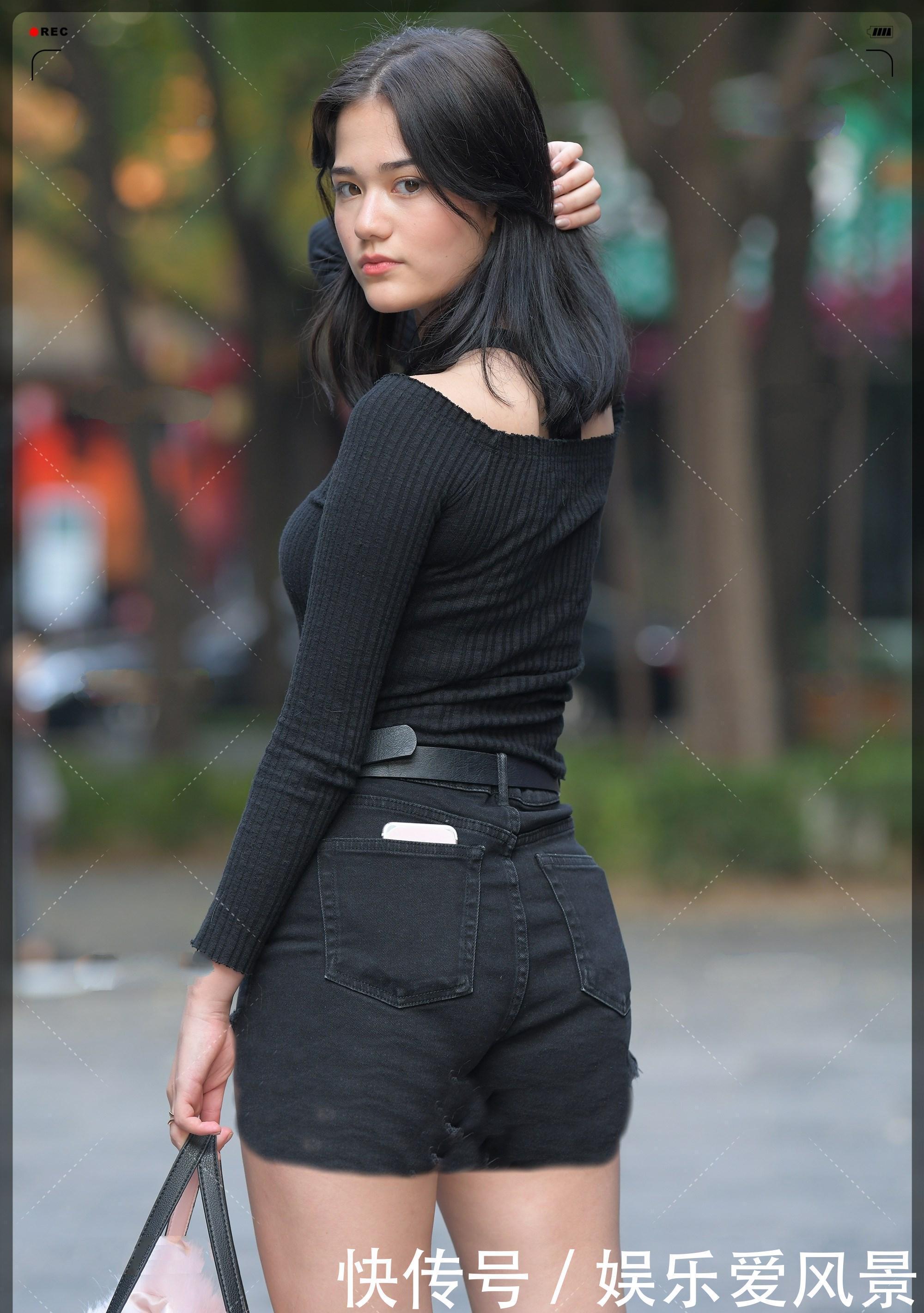 逛街靴子穿搭,黑色长靴子,为长腿加分