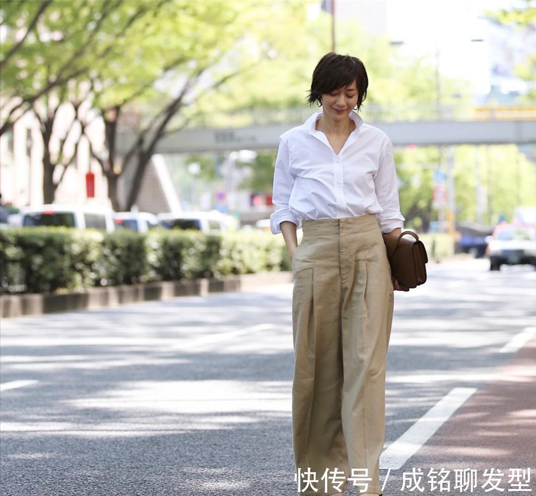 腿型|四五十岁女人少穿紧身裤,试试这几种宽松的裤装,洋气减龄又显瘦