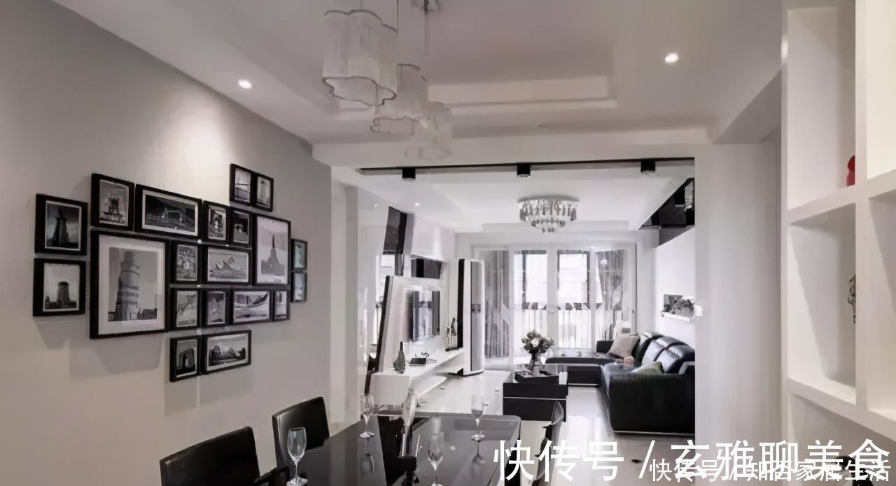 墙壁|120平新家终于装好了，黑白为主的现代风，打扫干净太上档次