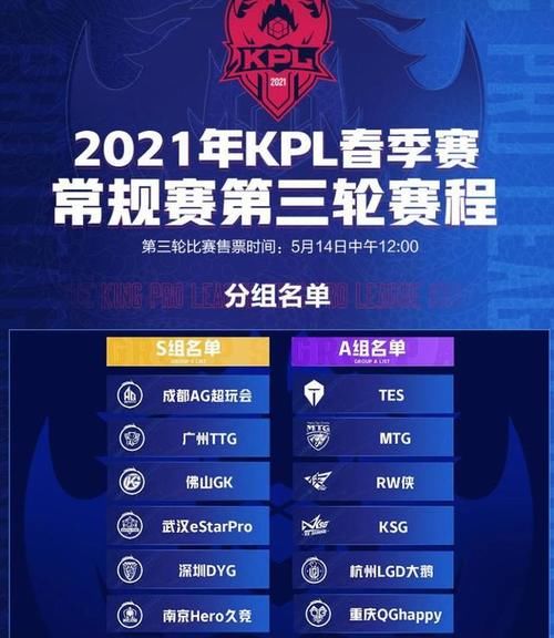 kpl春季赛第三轮分组出炉,ag遇到麻烦,fly带队冲季后赛