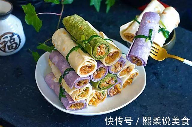 春饼还是自己做出来的香,卷上喜欢的蔬菜和肉丝,太诱人了