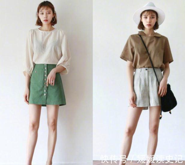 深色 夏末初秋穿宽松点才好看,分享一组日系穿搭,清爽高级还不显胖