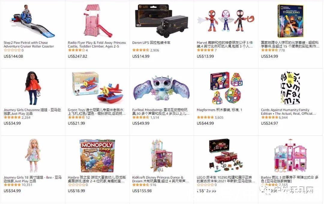 圣诞|史上最多！亚马逊2021圣诞热门玩具榜单发布