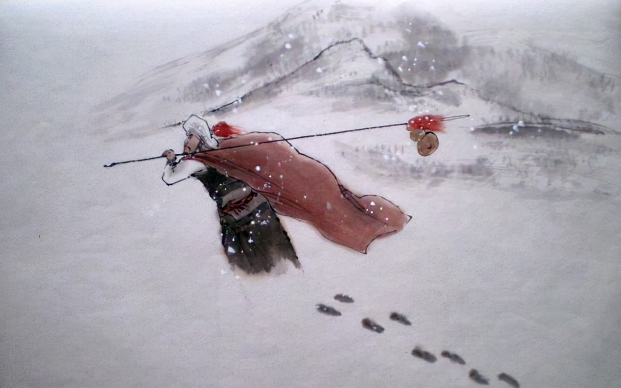 鲁智深$在风雪山庙之前，面对大好山河，林冲在暴风雪中先热了个身