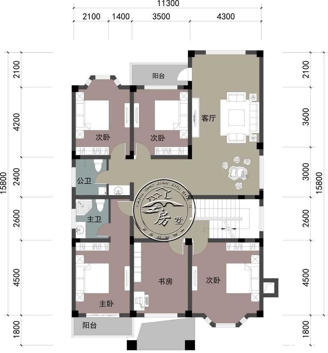 独卫|在农村做这套两层别墅, 经济美观, 全村人都来问图纸