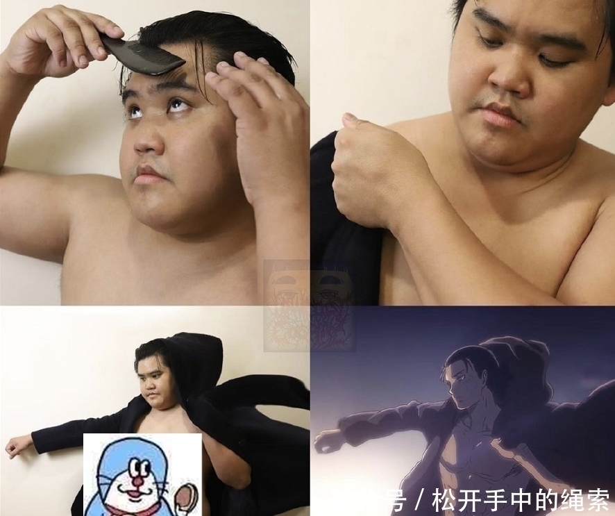 艾伦|泰国小哥进击的巨人系列,还原度过高,马趴这是在模仿他吧?