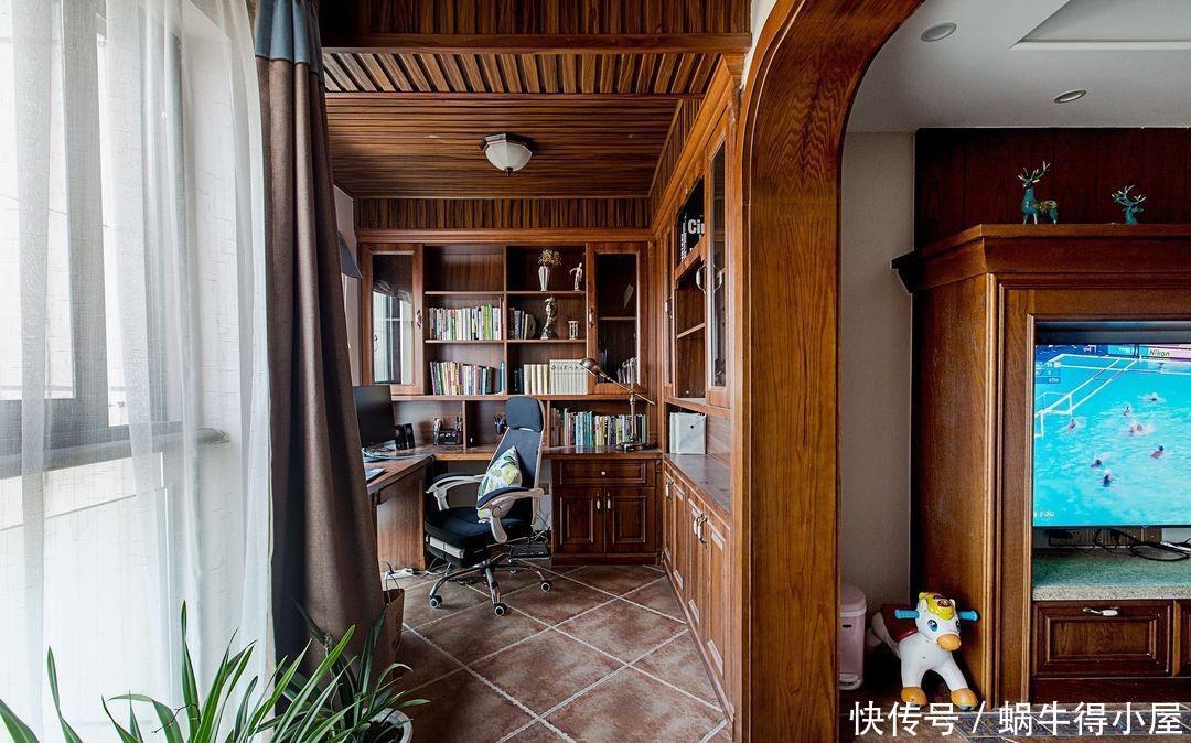 墙壁纸|实木与拱门的结合,中式和欧式的碰撞,打造年轻人喜爱的中式装修