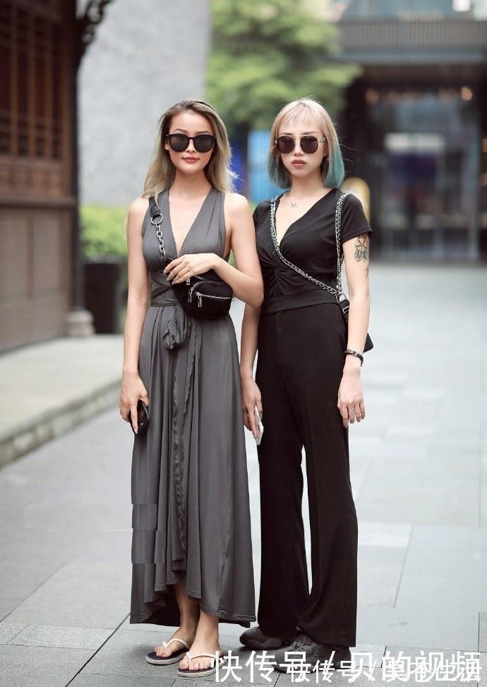 高跟鞋|穿搭新潮的美女,一身清爽的穿搭,运动感十足