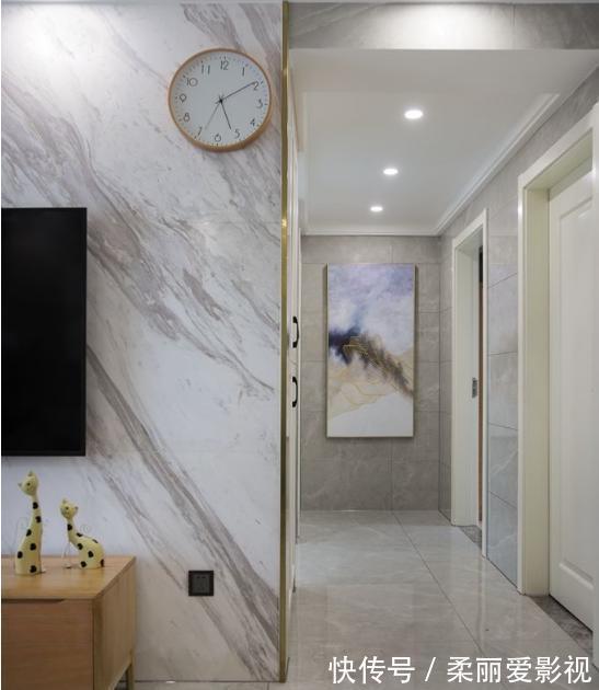 瓷砖|86㎡挤出三房,还有衣帽间!客厅贴满瓷砖,完工后很大气