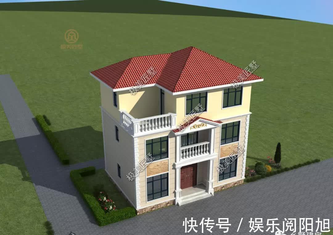 外墙|建房喜欢清新淡雅的，就选这栋了，效果出人意料