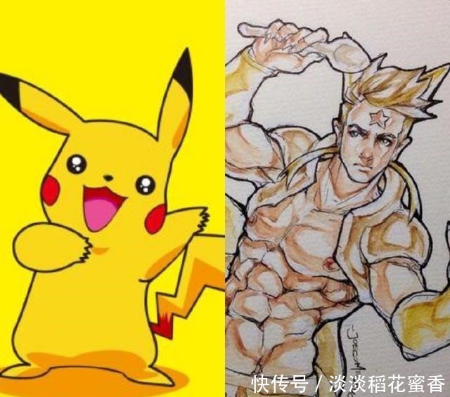 当神奇宝贝变成“肌肉兄贵”,风速狗俏皮搞怪,皮卡丘变帅哥!