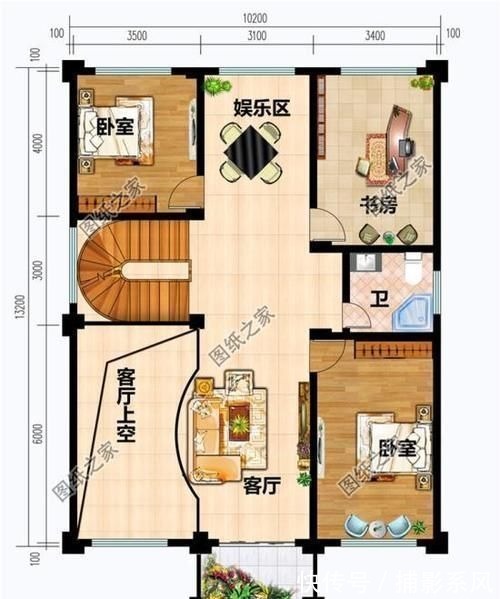 三层楼房|农村三层楼房户型图,户型方正舒适,看完赶快收藏图纸