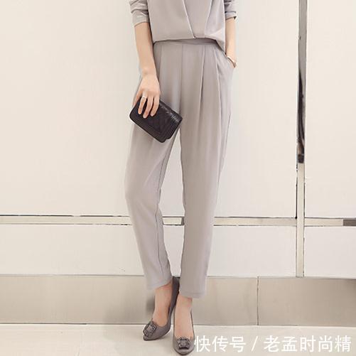 紧身|40岁女人上班穿的裤子别太紧身,久坐不舒服,宽松亲肤才更好