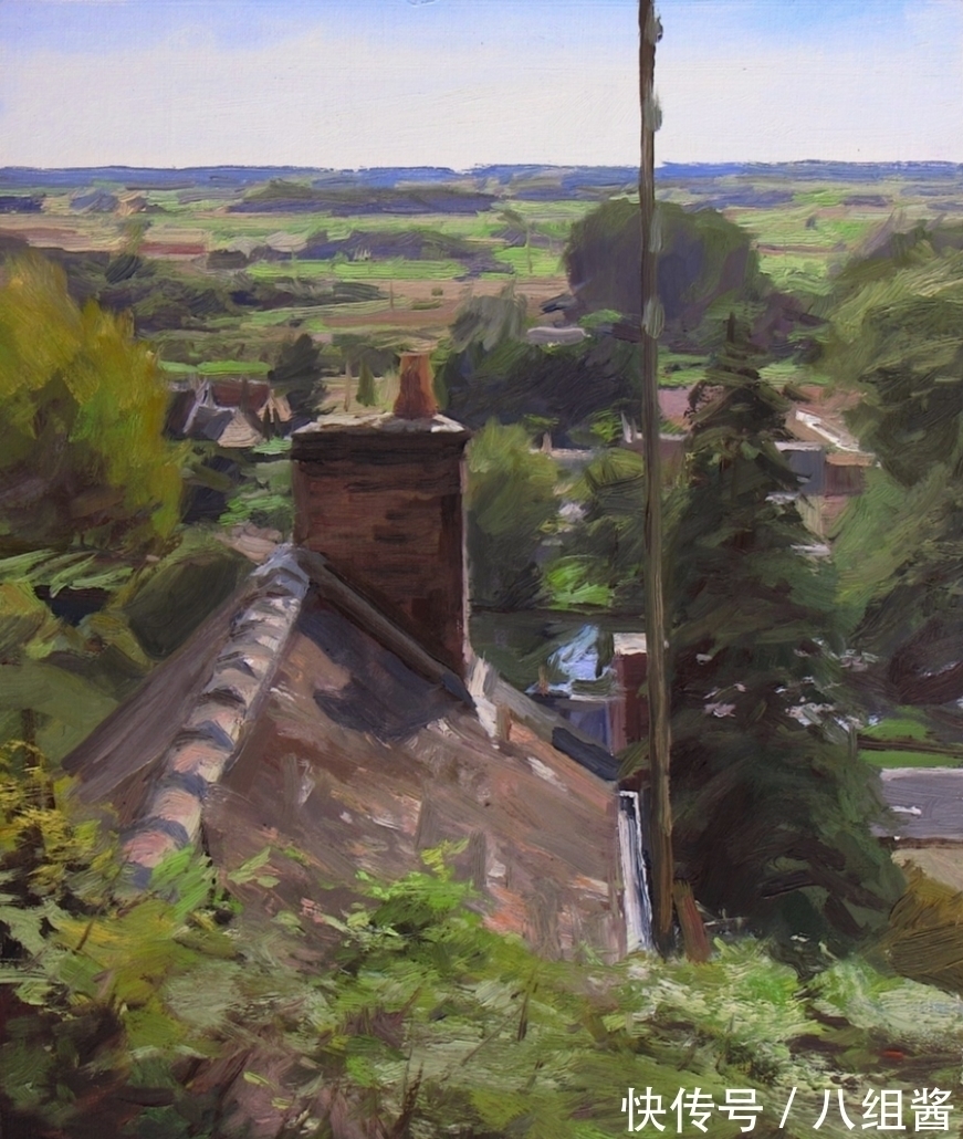 艺术#如此佳作,怎能一个“美”字能够概括——休斯的户外风景画艺术