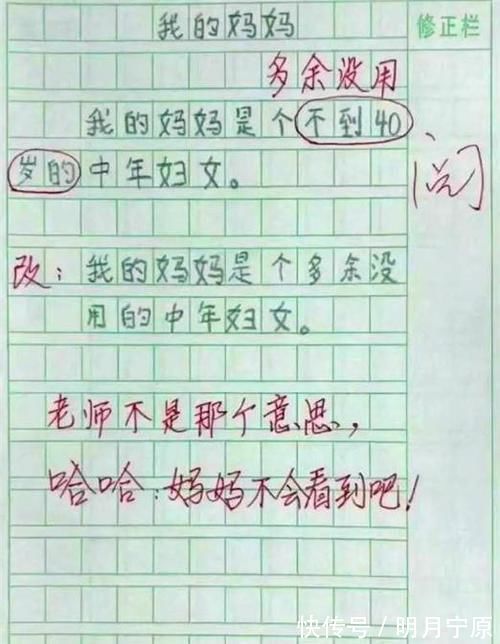 ji儿子的“坑爹”作业，老师看后直接打了100分，宝妈却气得想打人