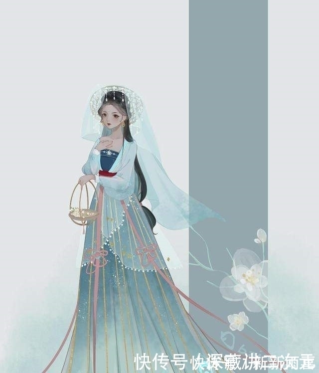 艾莎|迪士尼公主又穿汉服啦,白雪公主的团扇好可爱,艾莎举着小伞